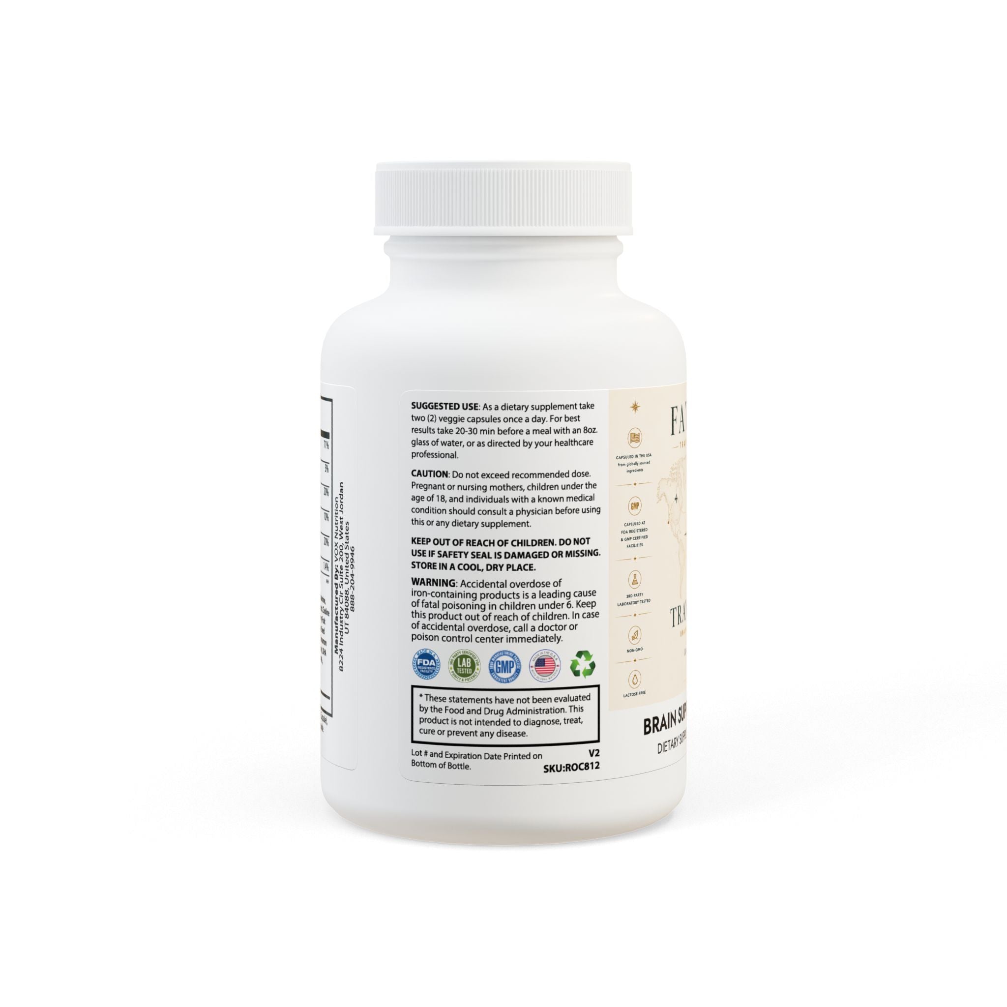 TRAVEL FOCUS — Brain Support Complex | 60 Premium Capsules