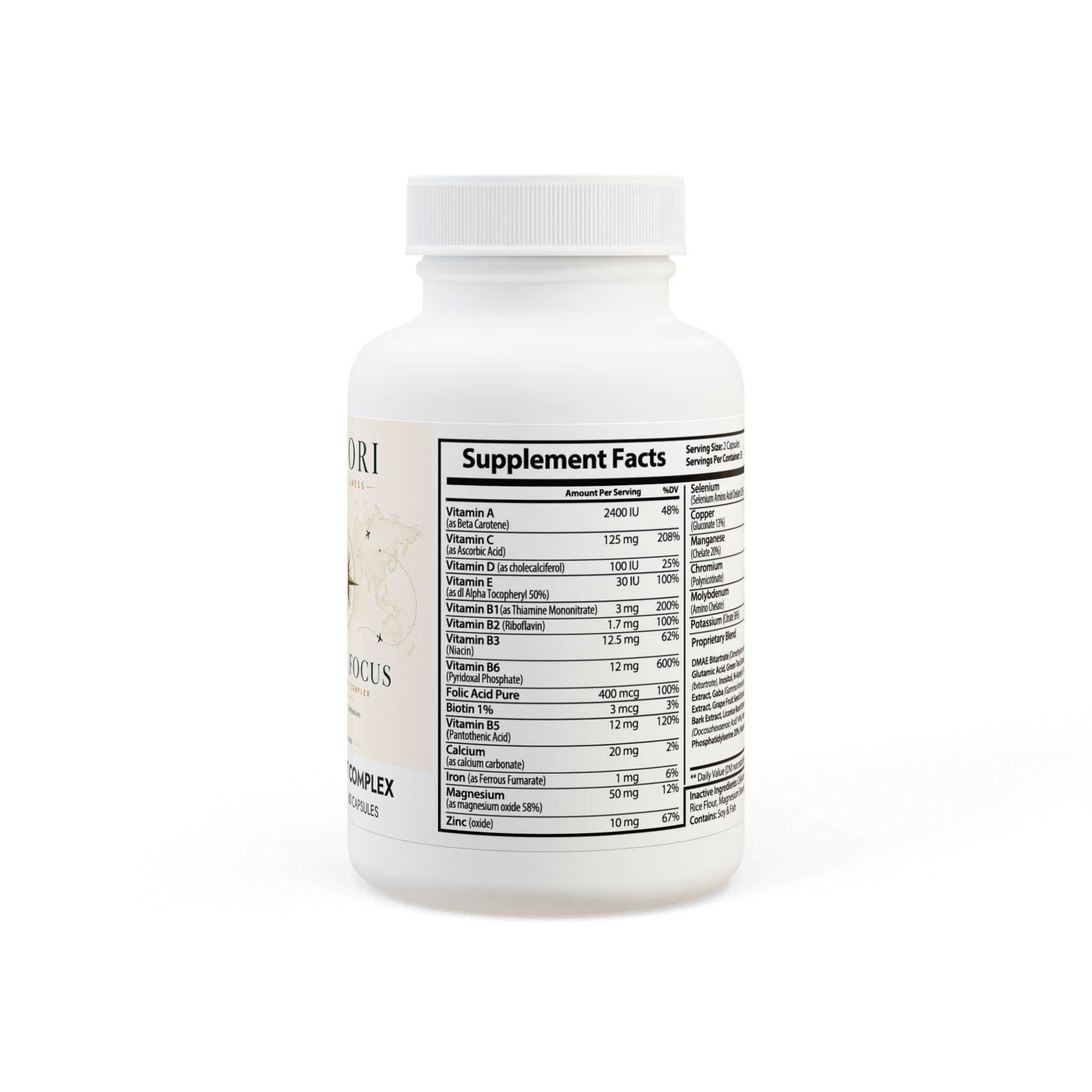 TRAVEL FOCUS — Brain Support Complex | 60 Premium Capsules
