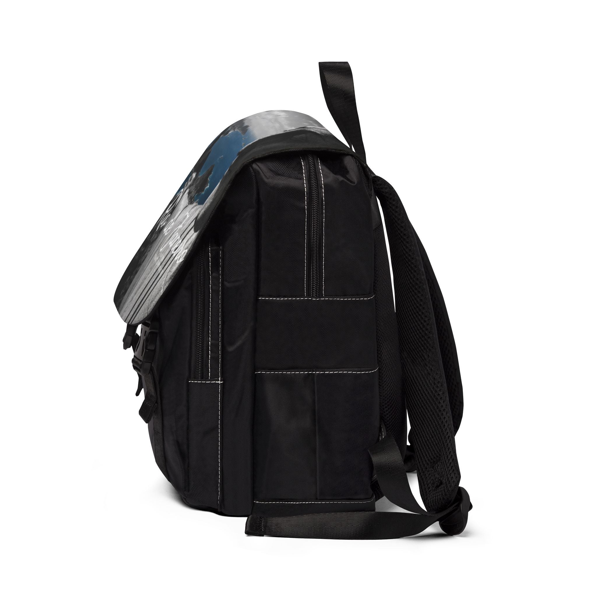 Luxury Rio de Janeiro Black & White Backpack | Premium Oxford Canvas Travel Backpack