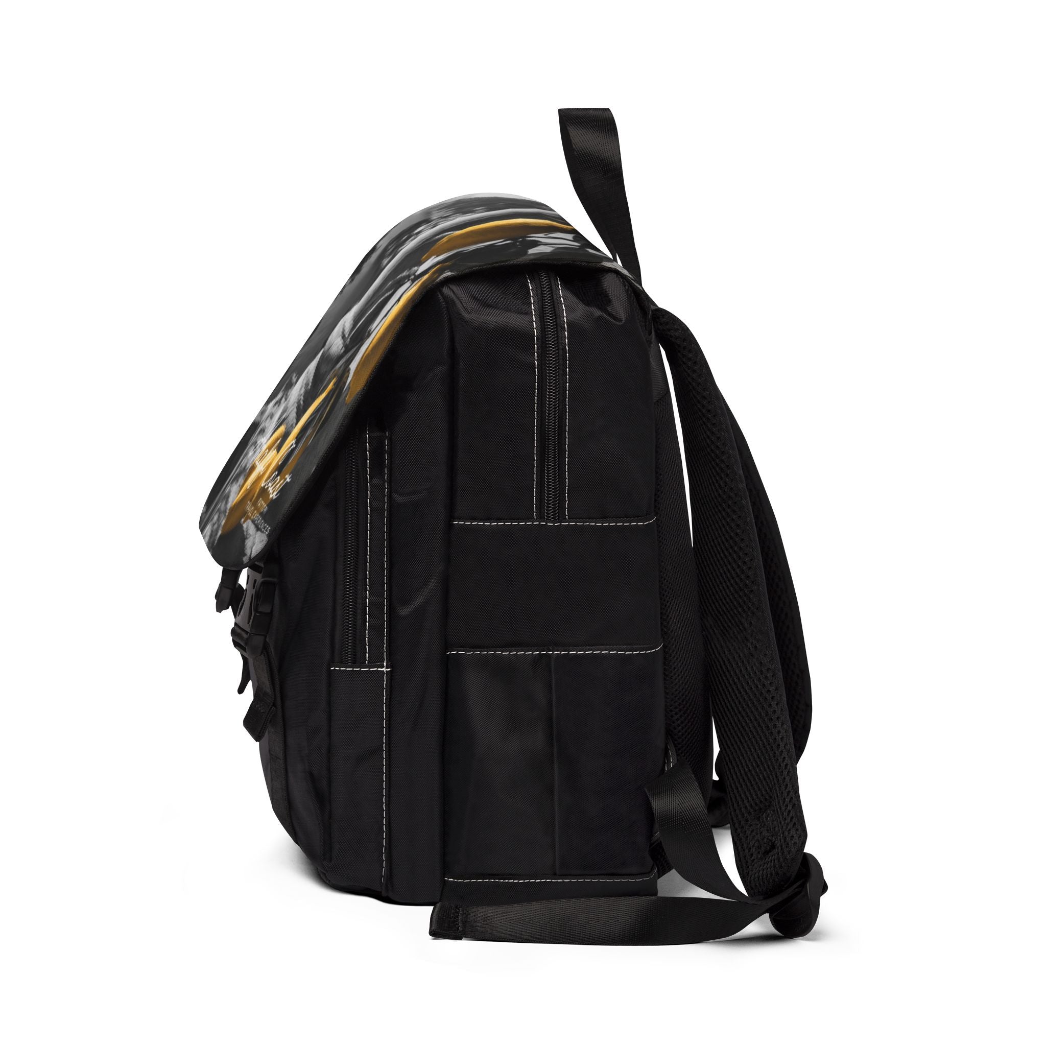 Luxury Amalfi Coast Backpack | Black & White Collection | Premium Oxford Canvas Travel Backpack