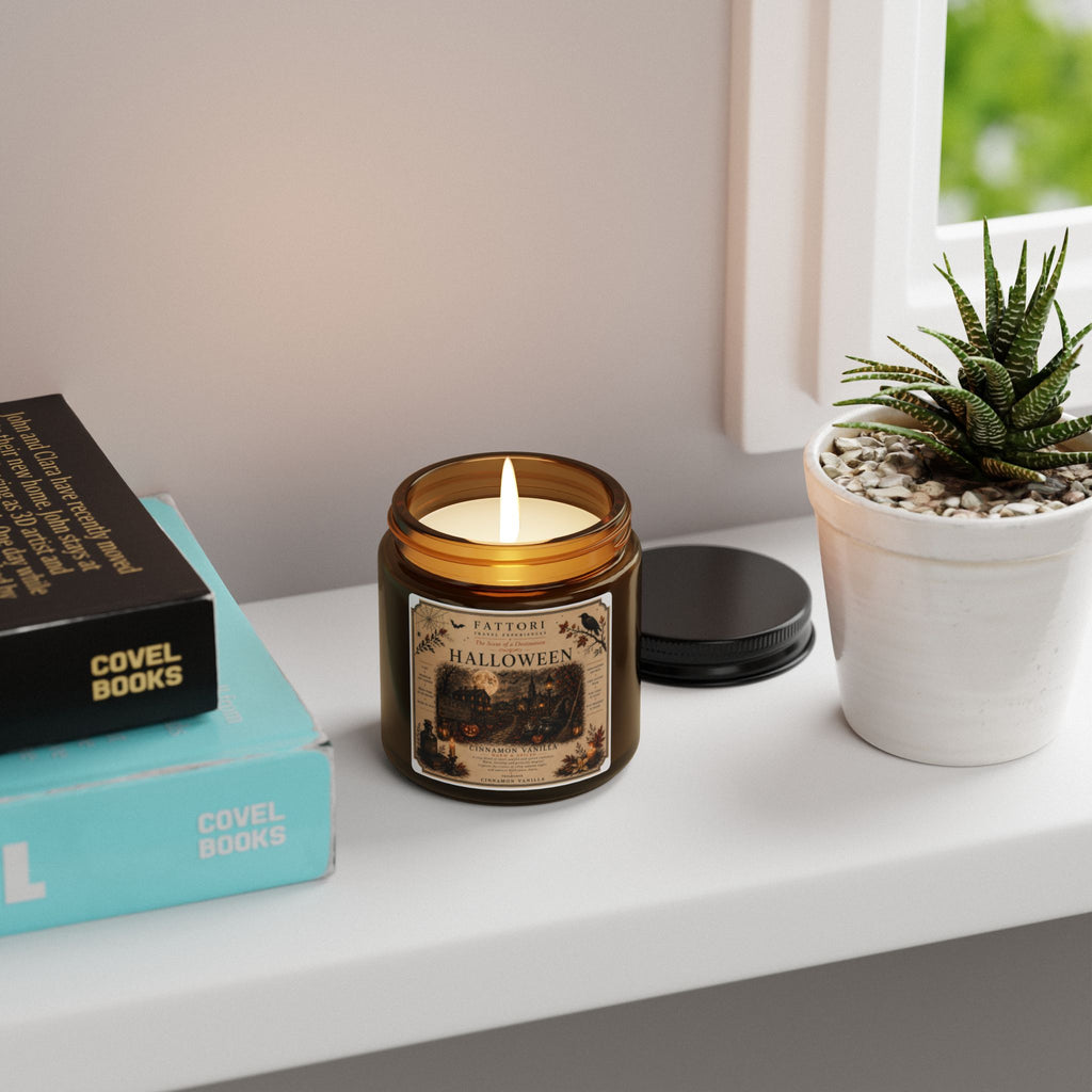Halloween Scented Soy Candle —  Spiced Pumpkin & Autumn Woods