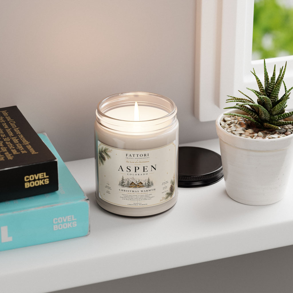 Luxury Aspen Christmas Soy Candle | Christmas Warmth | 9oz Travel Candle