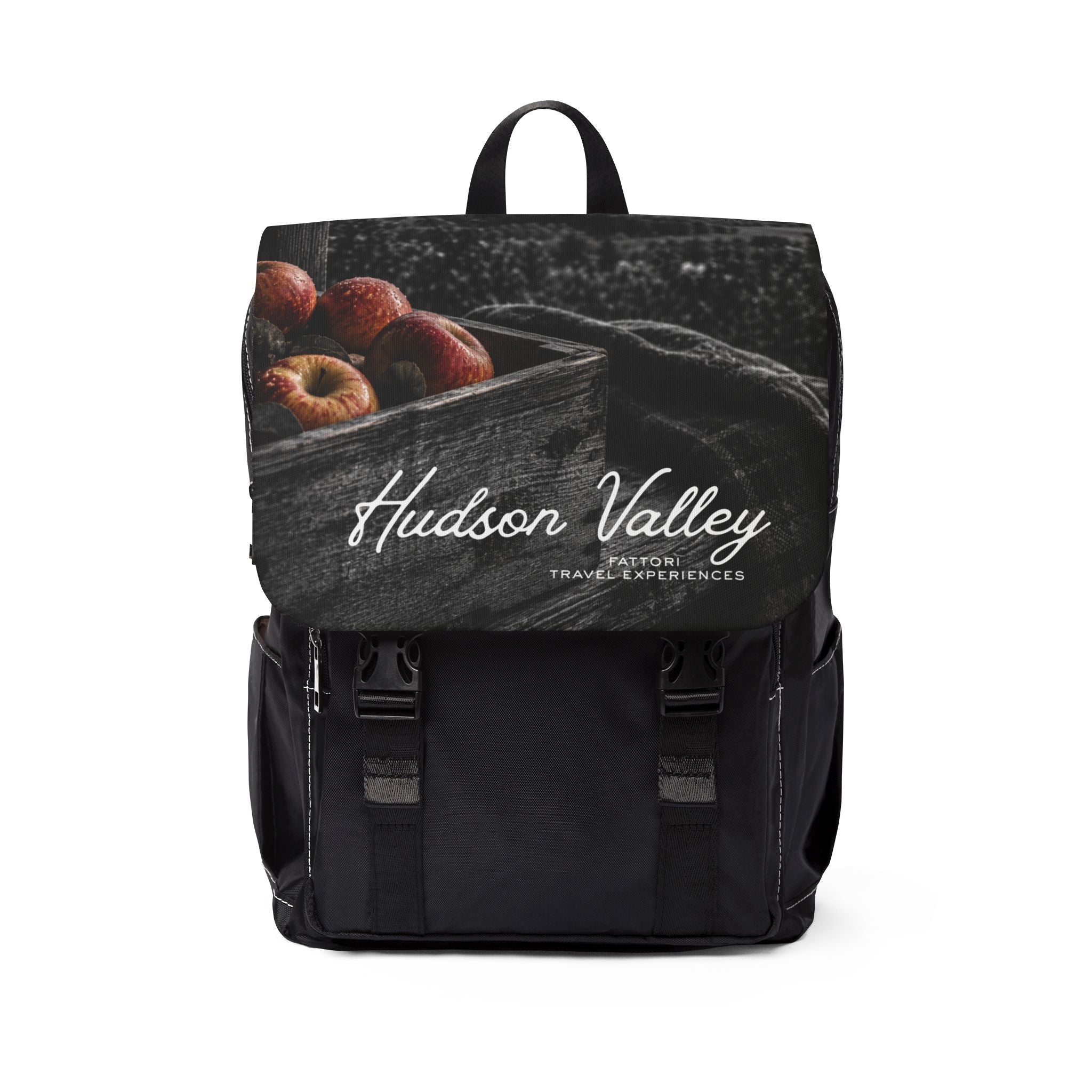 Luxury Hudson Valley Backpack | Black & White Collection | Premium Oxford Canvas Travel Backpack
