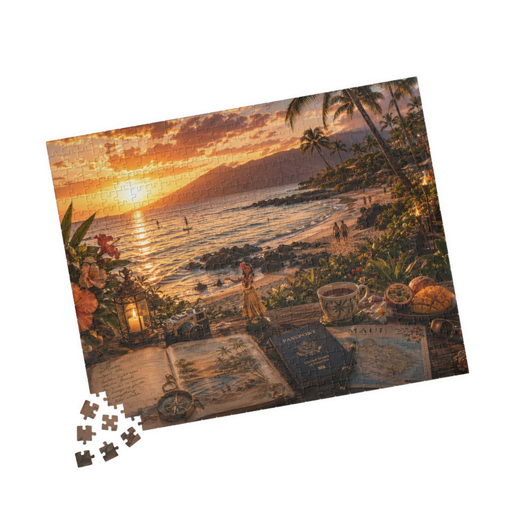 Luxury Maui Sunset Puzzle | Hawaii | 520 Piece Travel Puzzle