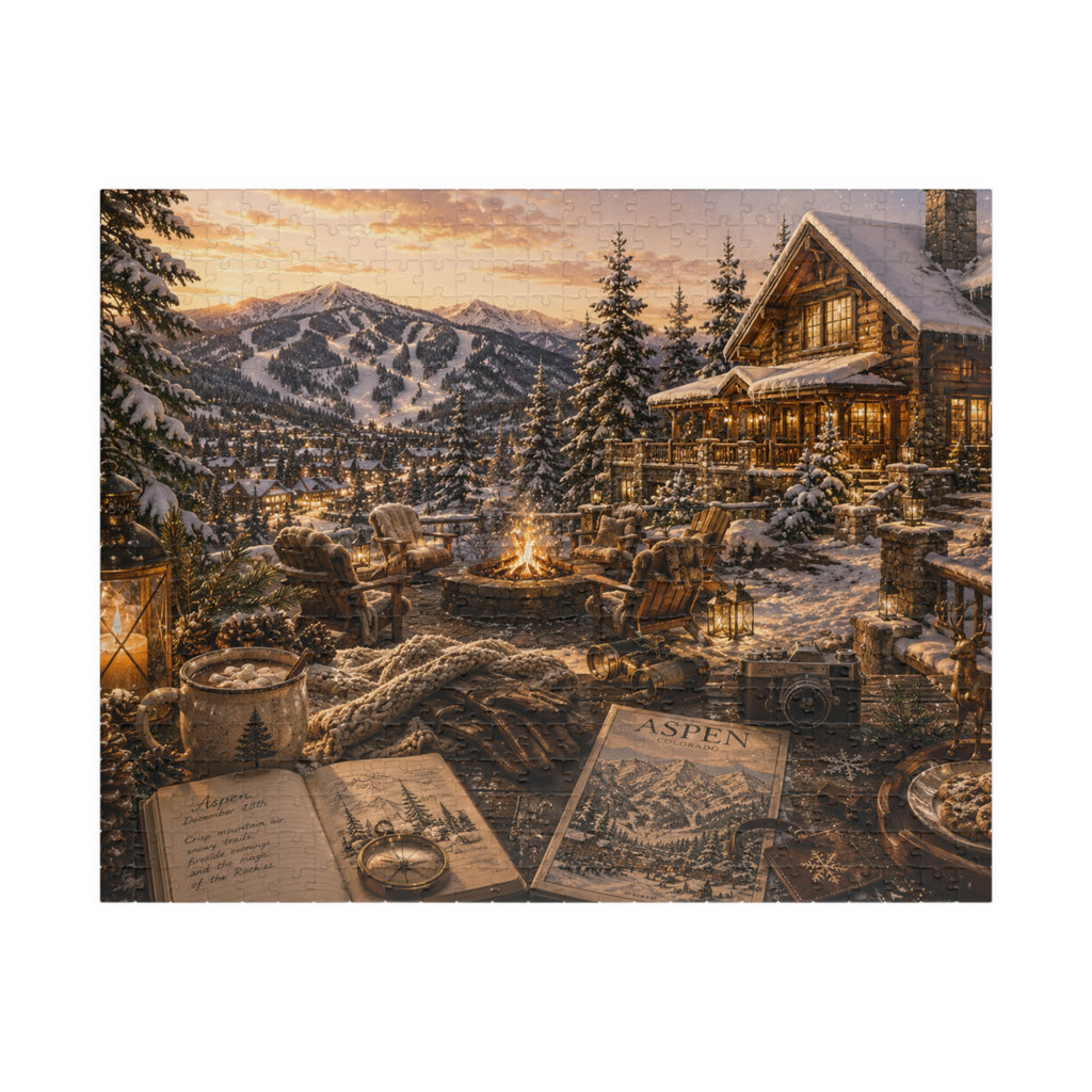 Luxury Aspen Christmas Puzzle | Colorado | 520 Piece Travel Puzzle