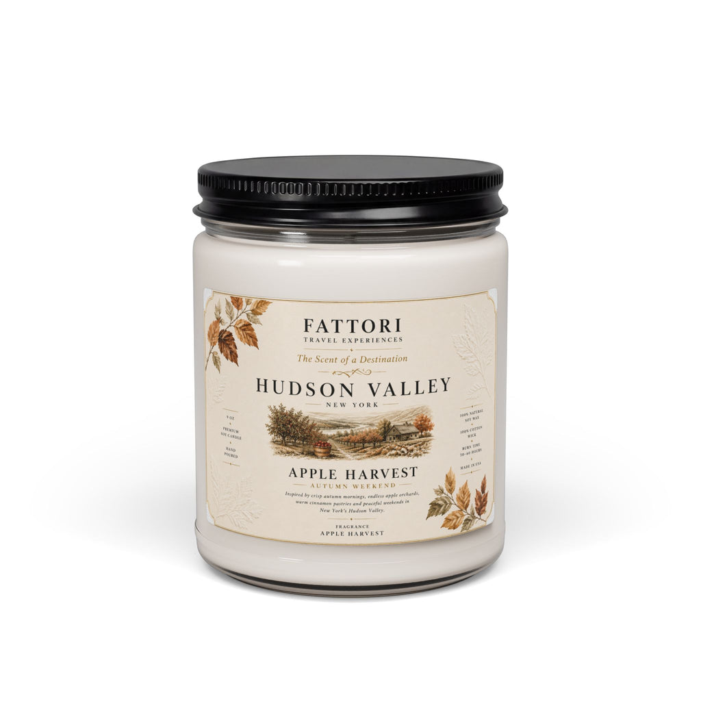 Luxury Hudson Valley Autumn Soy Candle | Apple Harvest | 9oz Travel Candle