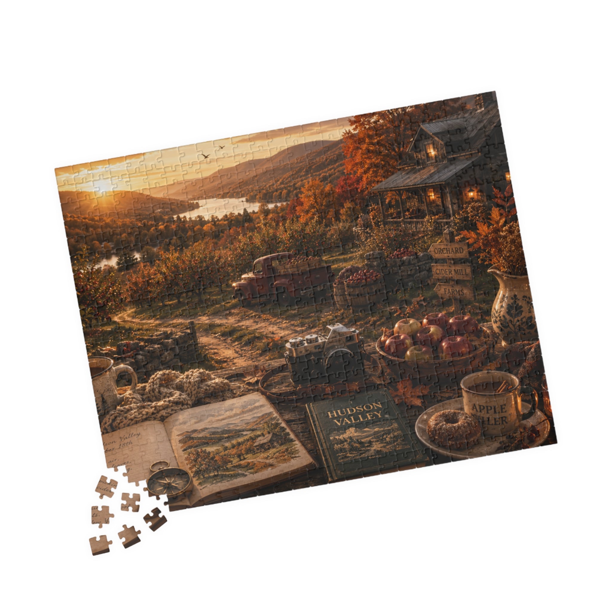 Luxury Hudson Valley Autumn Puzzle | New York | 520 Piece Travel Puzzle