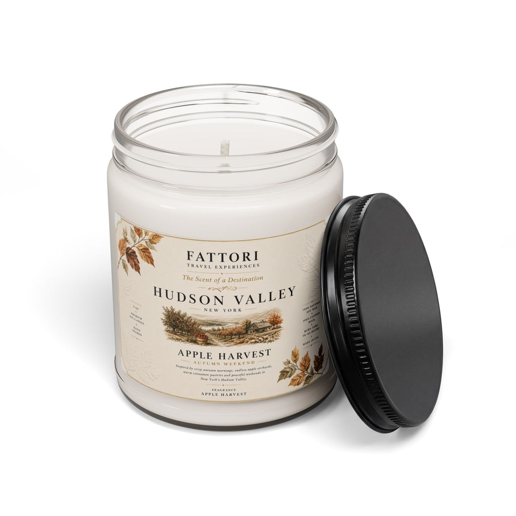 Luxury Hudson Valley Autumn Soy Candle | Apple Harvest | 9oz Travel Candle