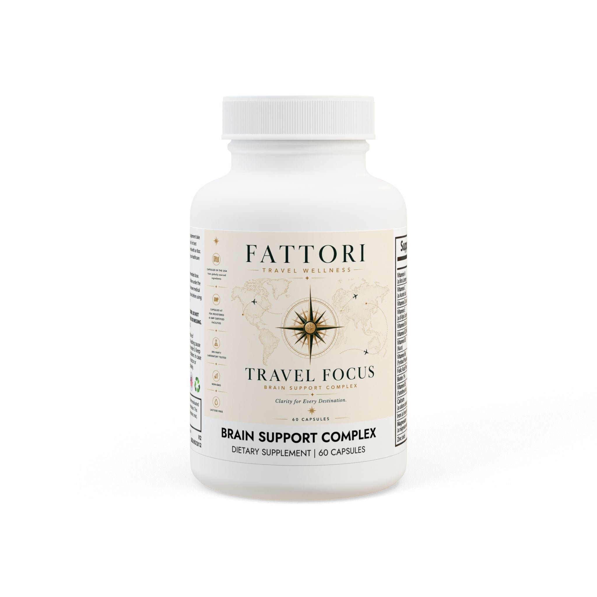 TRAVEL FOCUS — Brain Support Complex | 60 Premium Capsules