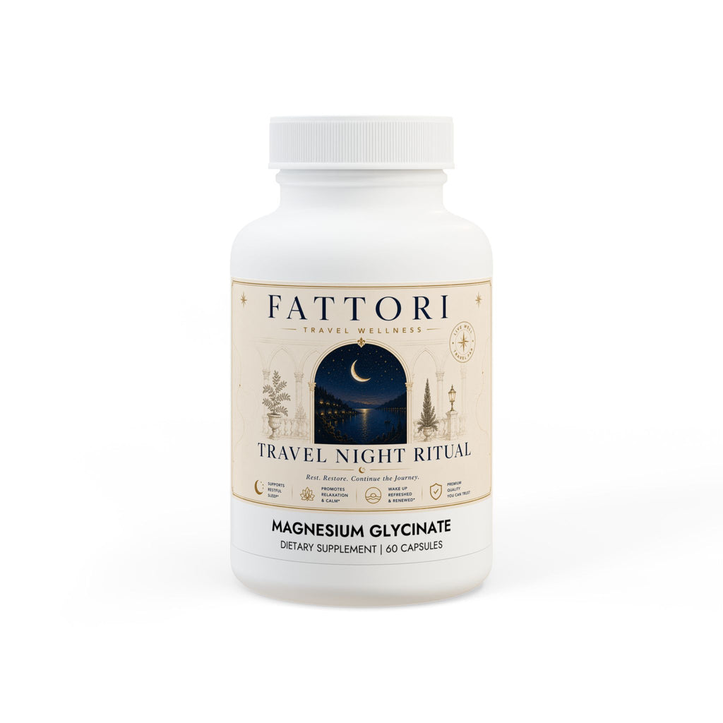TRAVEL NIGHT RITUAL — Evening Magnesium Glycinate | 60 Capsules