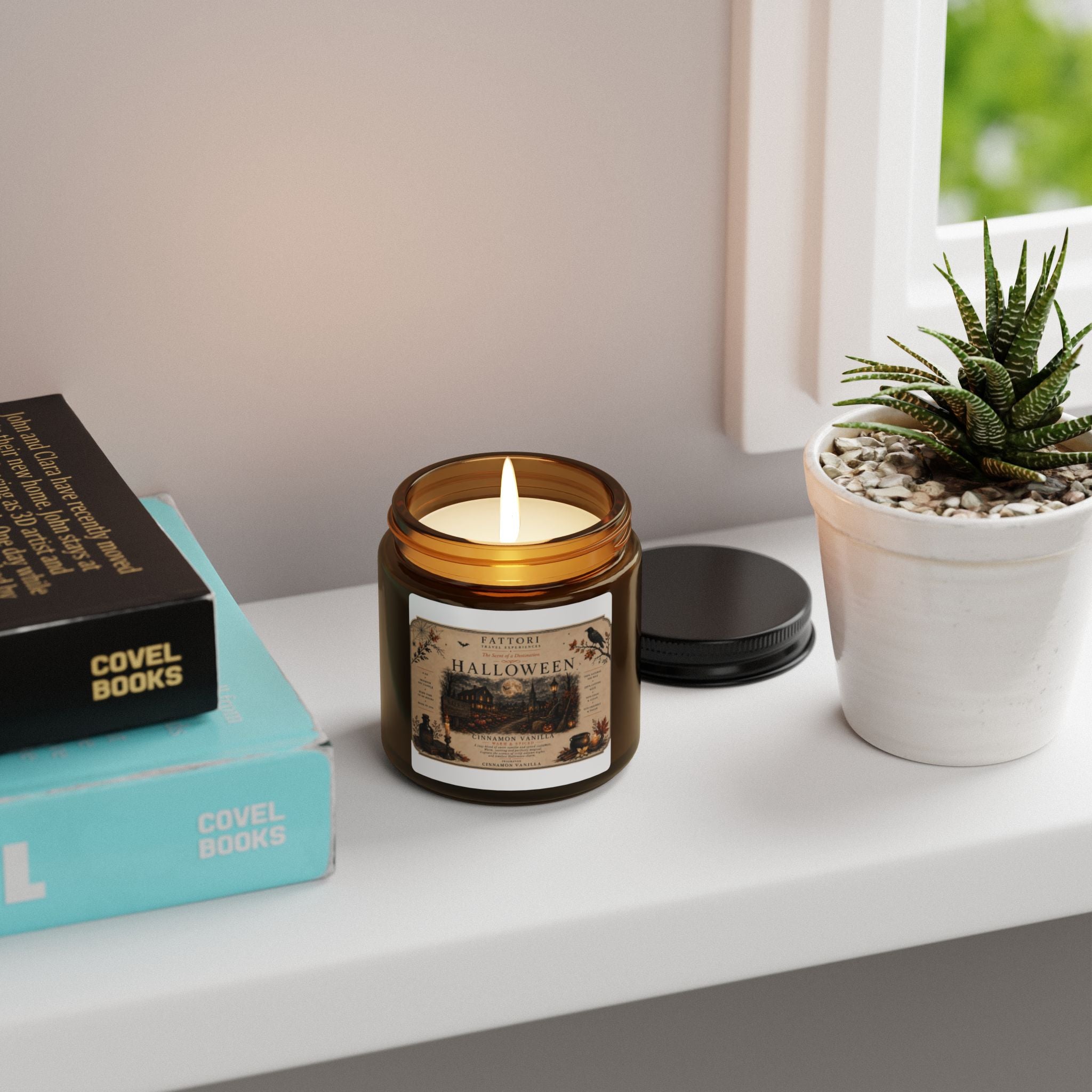 Halloween Scented Soy Candle —  Vanilla & Cinnamon / Autumn Woods