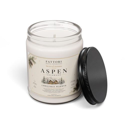 Luxury Aspen Christmas Soy Candle | Christmas Warmth | 9oz Travel Candle