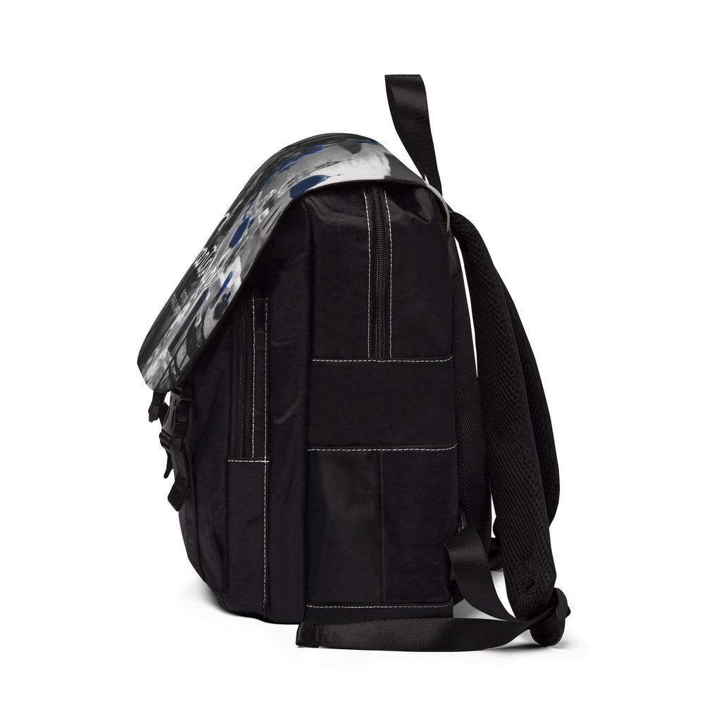 Luxury Santorini Backpack | Black & White Collection | Premium Oxford Canvas Travel Backpack