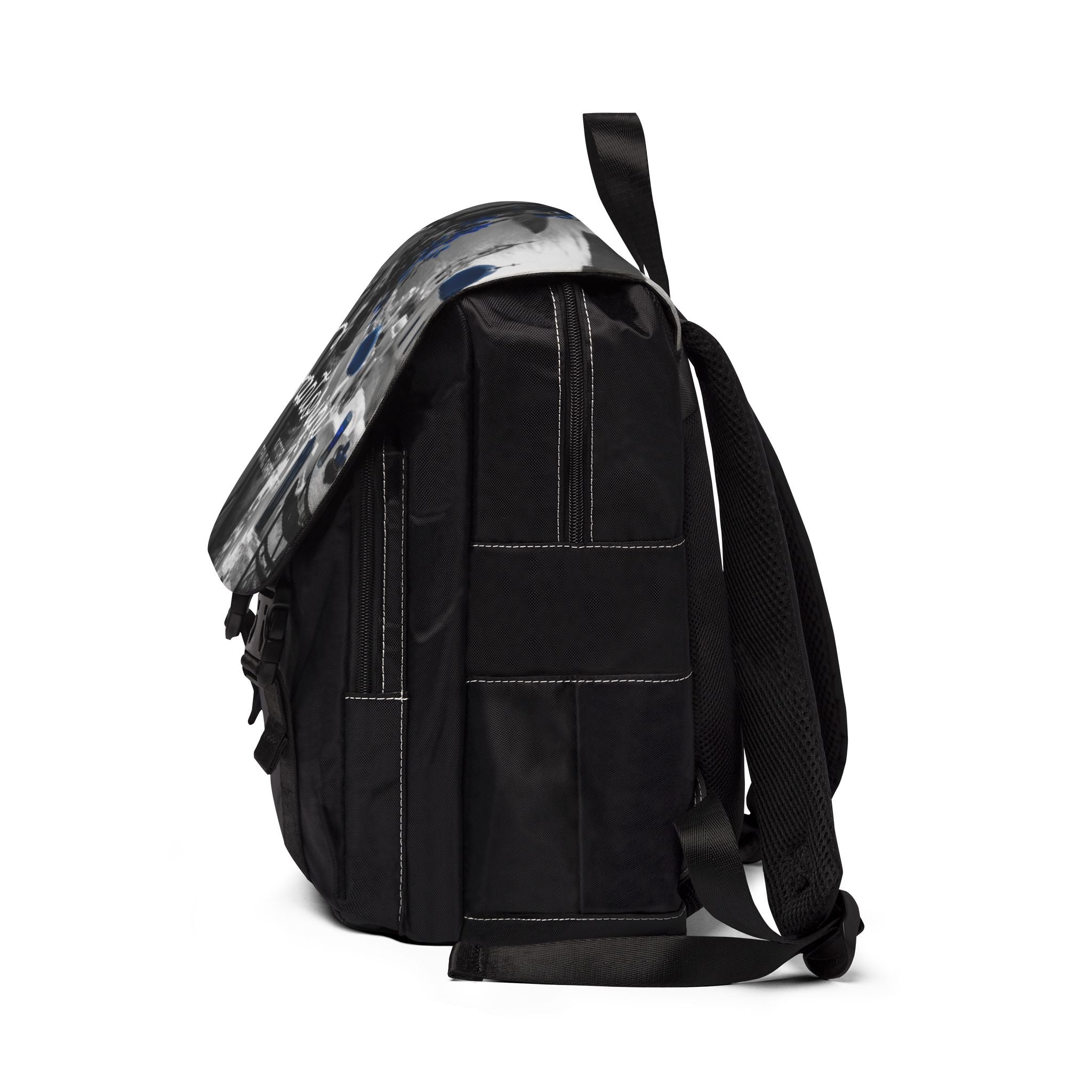 Luxury Santorini Backpack | Black & White Collection | Premium Oxford Canvas Travel Backpack