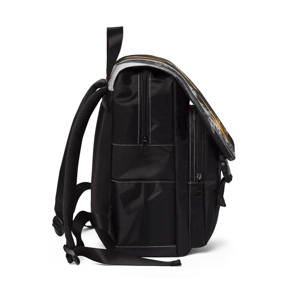 Luxury Amalfi Coast Backpack | Black & White Collection | Premium Oxford Canvas Travel Backpack