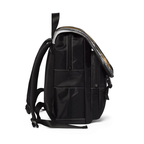 Luxury Amalfi Coast Backpack | Black & White Collection | Premium Oxford Canvas Travel Backpack