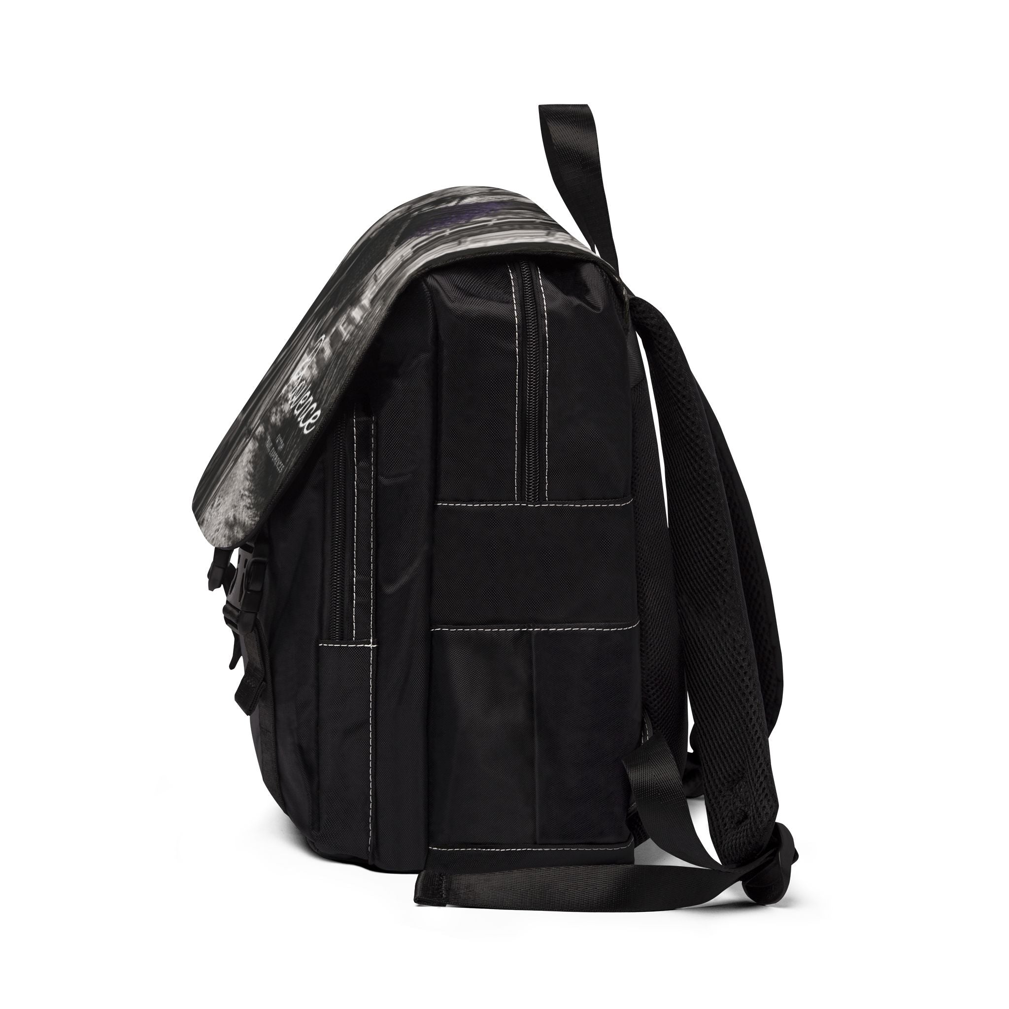 Luxury Provence Black & White Backpack | Premium Oxford Canvas Travel Backpack