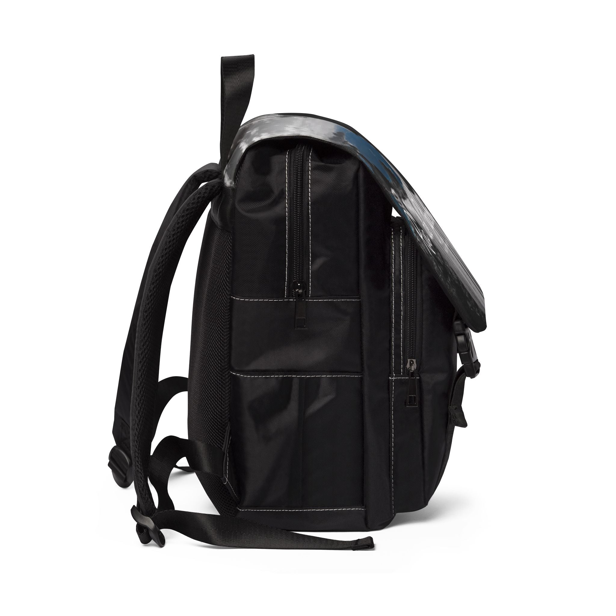 Luxury Rio de Janeiro Black & White Backpack | Premium Oxford Canvas Travel Backpack
