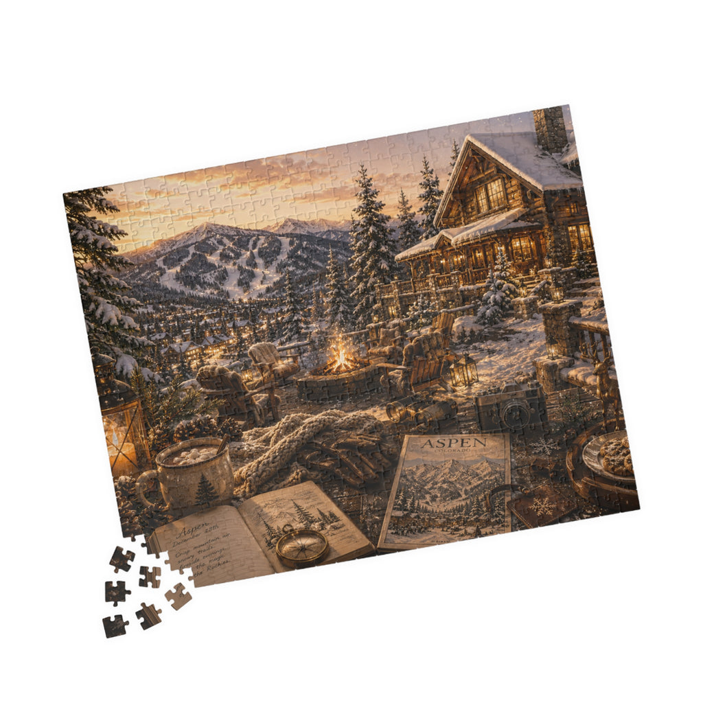Luxury Aspen Christmas Puzzle | Colorado | 520 Piece Travel Puzzle