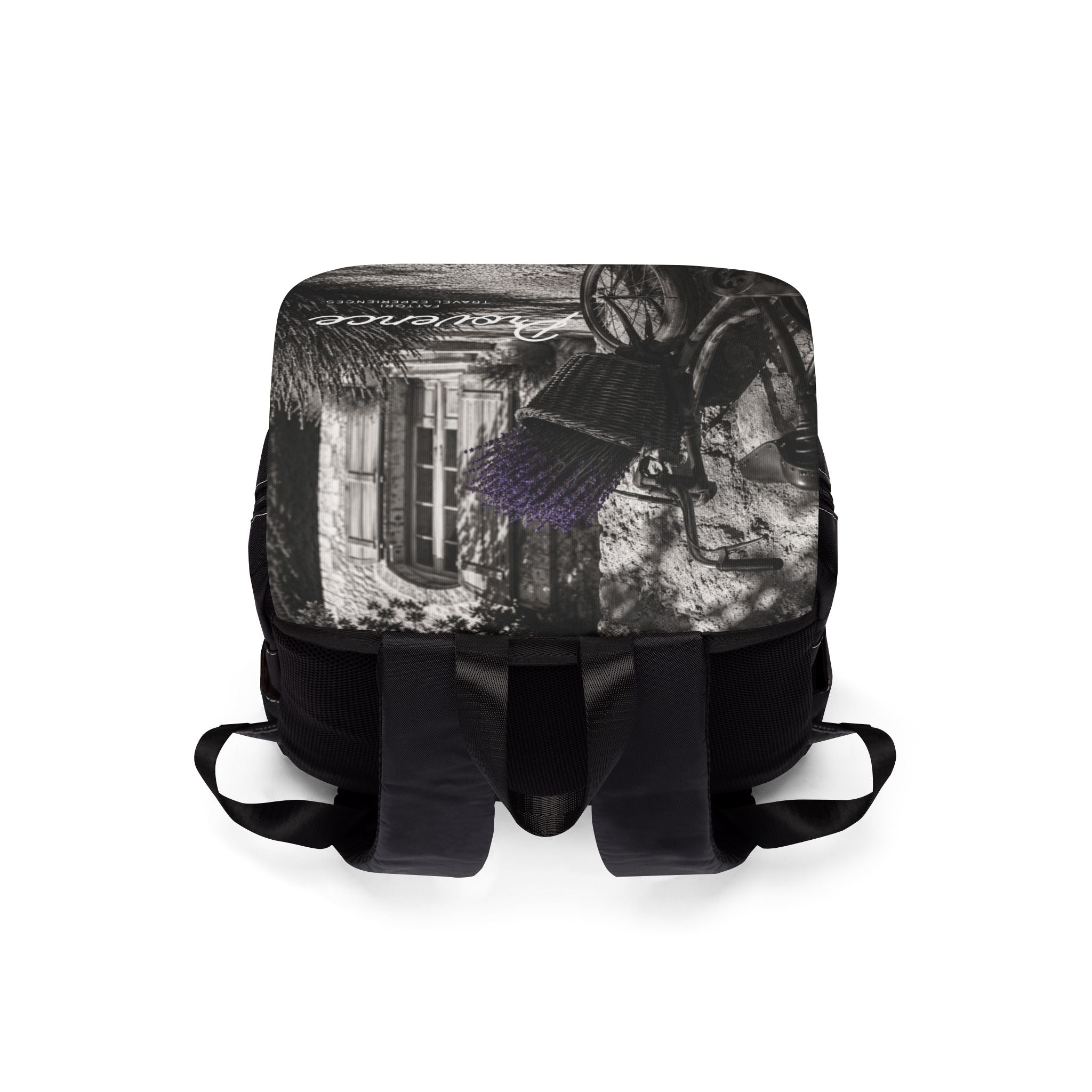 Luxury Provence Black & White Backpack | Premium Oxford Canvas Travel Backpack