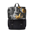 Luxury Amalfi Coast Backpack | Black & White Collection | Premium Oxford Canvas Travel Backpack
