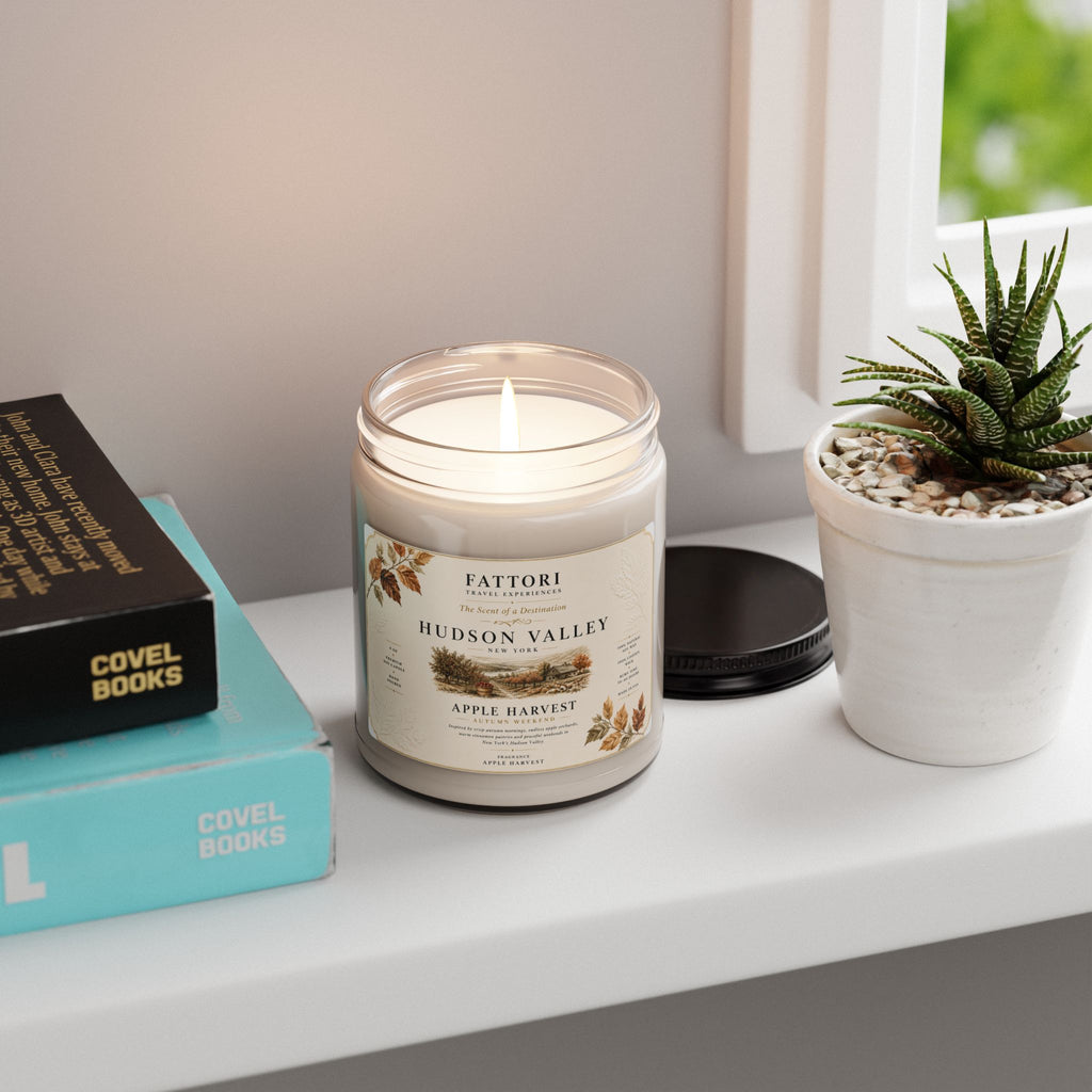 Luxury Hudson Valley Autumn Soy Candle | Apple Harvest | 9oz Travel Candle