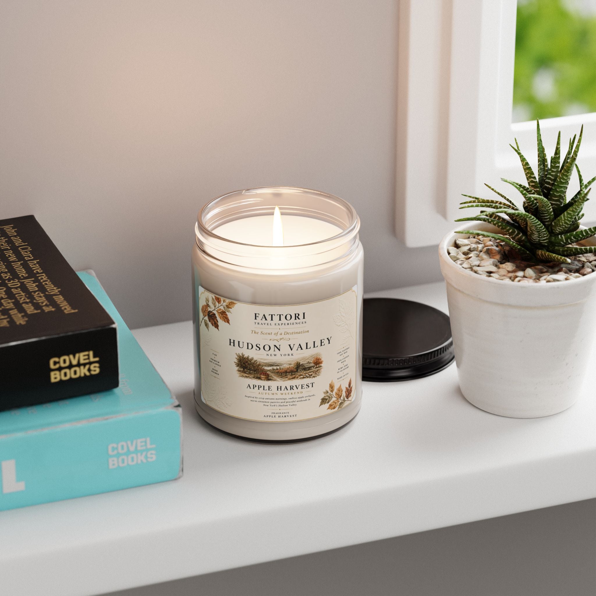 Luxury Hudson Valley Autumn Soy Candle | Apple Harvest | 9oz Travel Candle