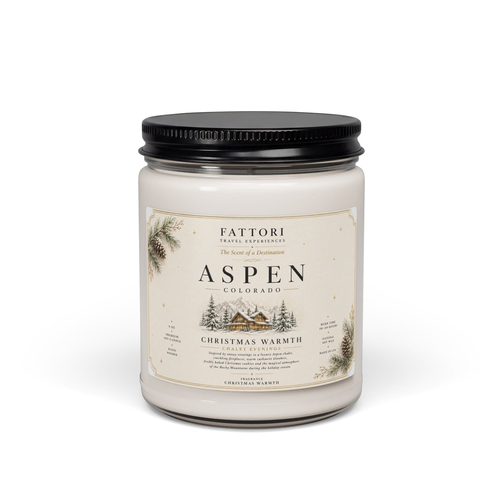 Luxury Aspen Christmas Soy Candle | Christmas Warmth | 9oz Travel Candle