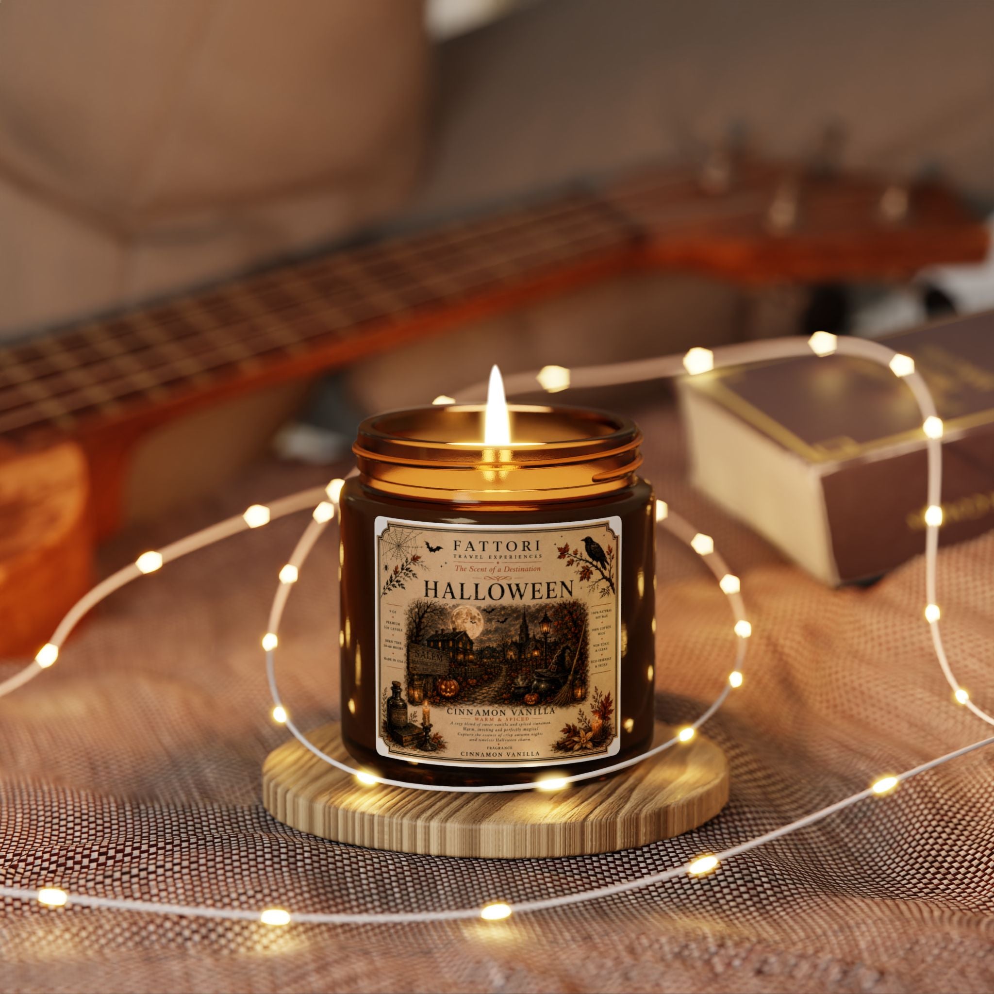 Halloween Scented Soy Candle —  Spiced Pumpkin & Autumn Woods