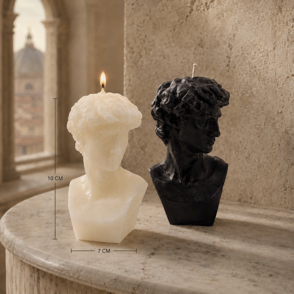 Florence David Statue Candle | Renaissance-Inspired Soy Wax Decor