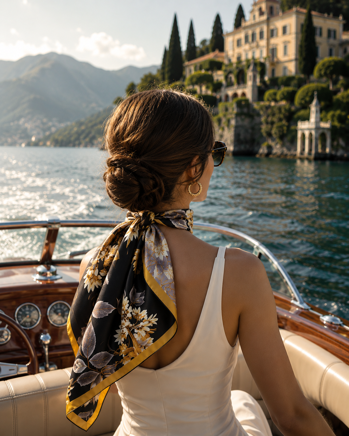 Como Golden Hour – Italian Lake Inspired Square Scarf