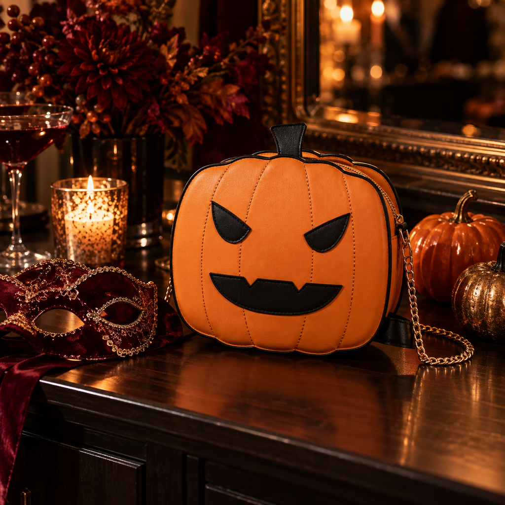 Jack-O’-Lantern Pumpkin Crossbody Bag – Halloween Purse, additional product view 2 of 5