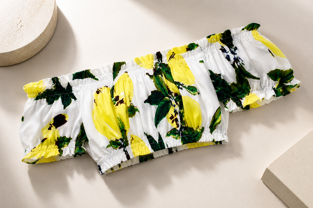La Dolce Vita Lemon Crop Top