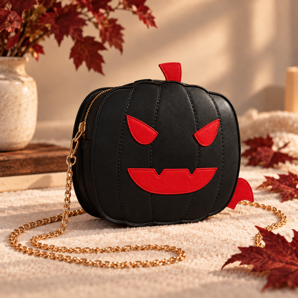 Jack-O’-Lantern Pumpkin Crossbody Bag – Halloween Purse, additional product view 5 of 5