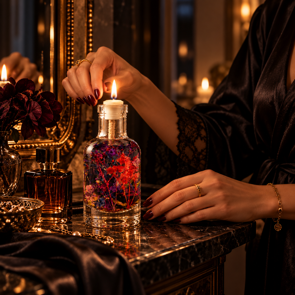 Prague After Midnight Ritual Oil Candle, Black Amber Fig, additional product view 2 of 5