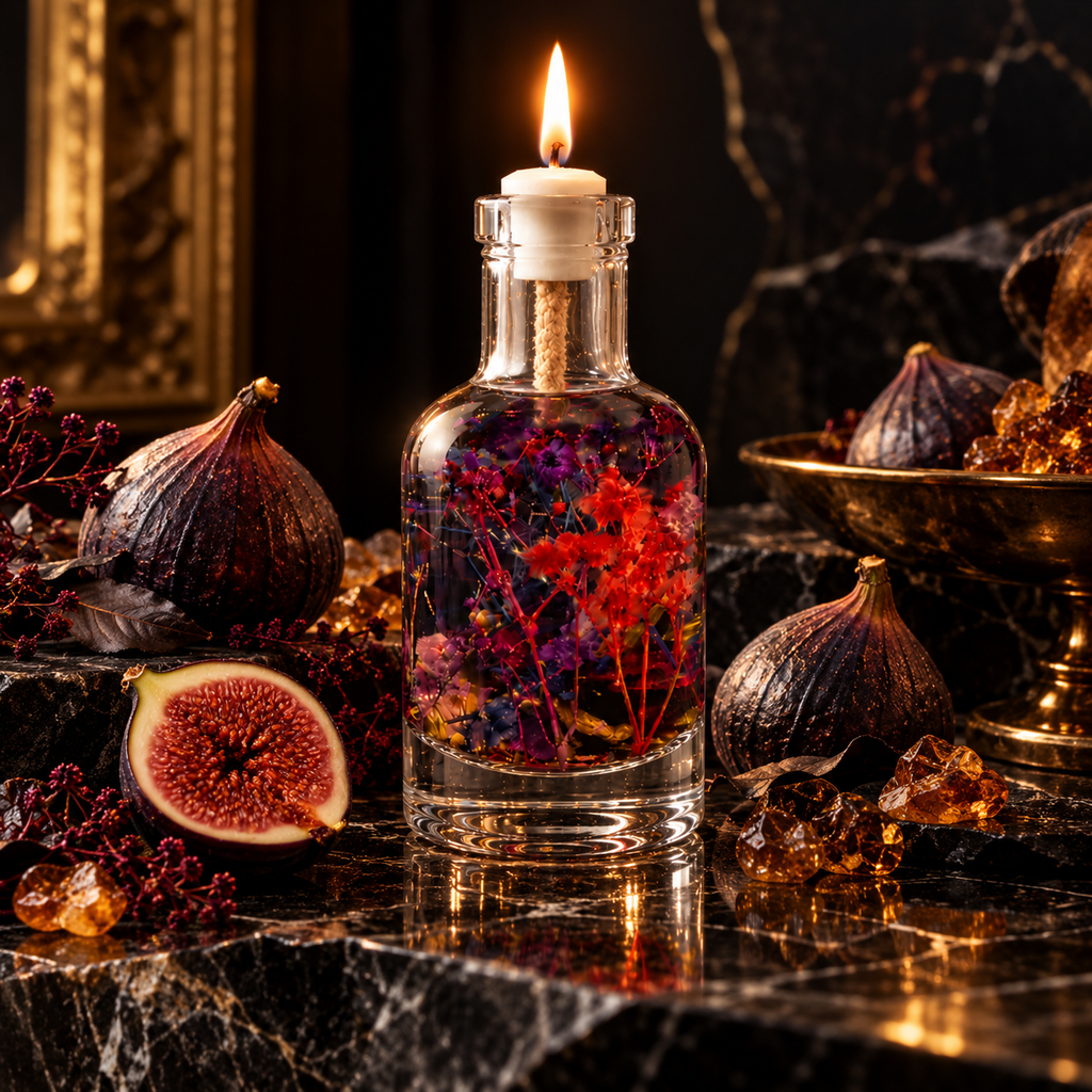 Prague After Midnight Ritual Oil Candle, Black Amber Fig