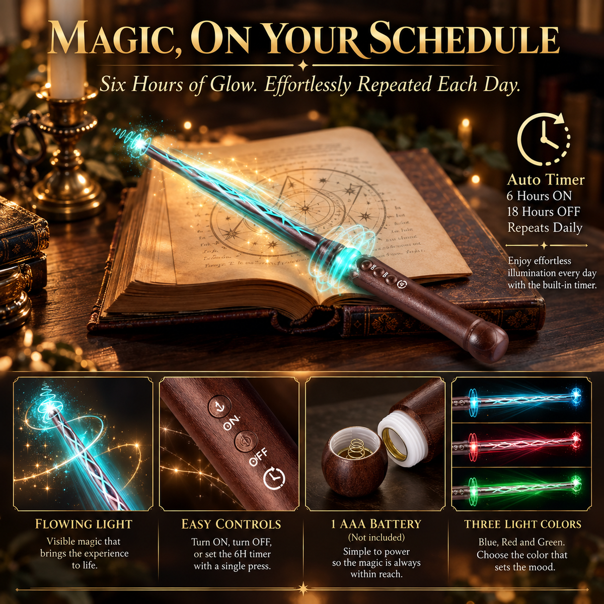 Magical floating candles for birthdays and holiday decorating