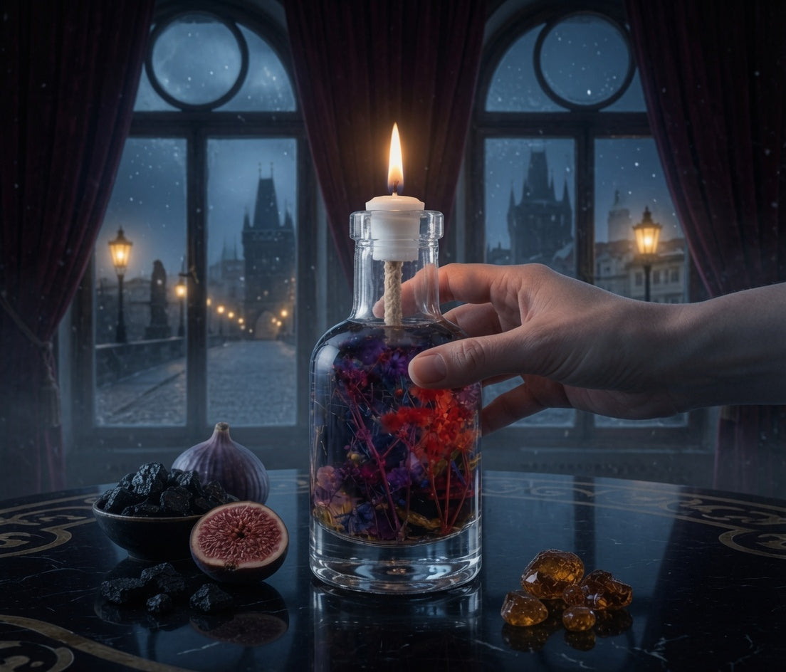 Prague After Midnight Ritual Oil Candle | Black Amber Fig